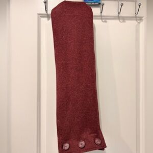 Patagonia Magenta Better Sweater Knit Button Scarf